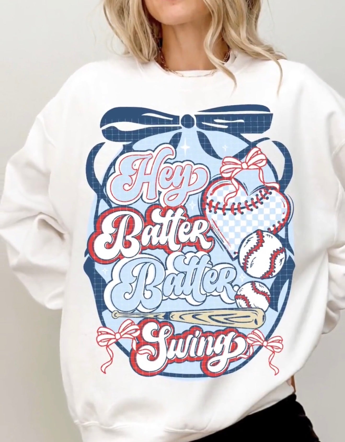 Hey Batter Batter Swing - SWEATSHIRT- (GILDAN/JERZEES)
