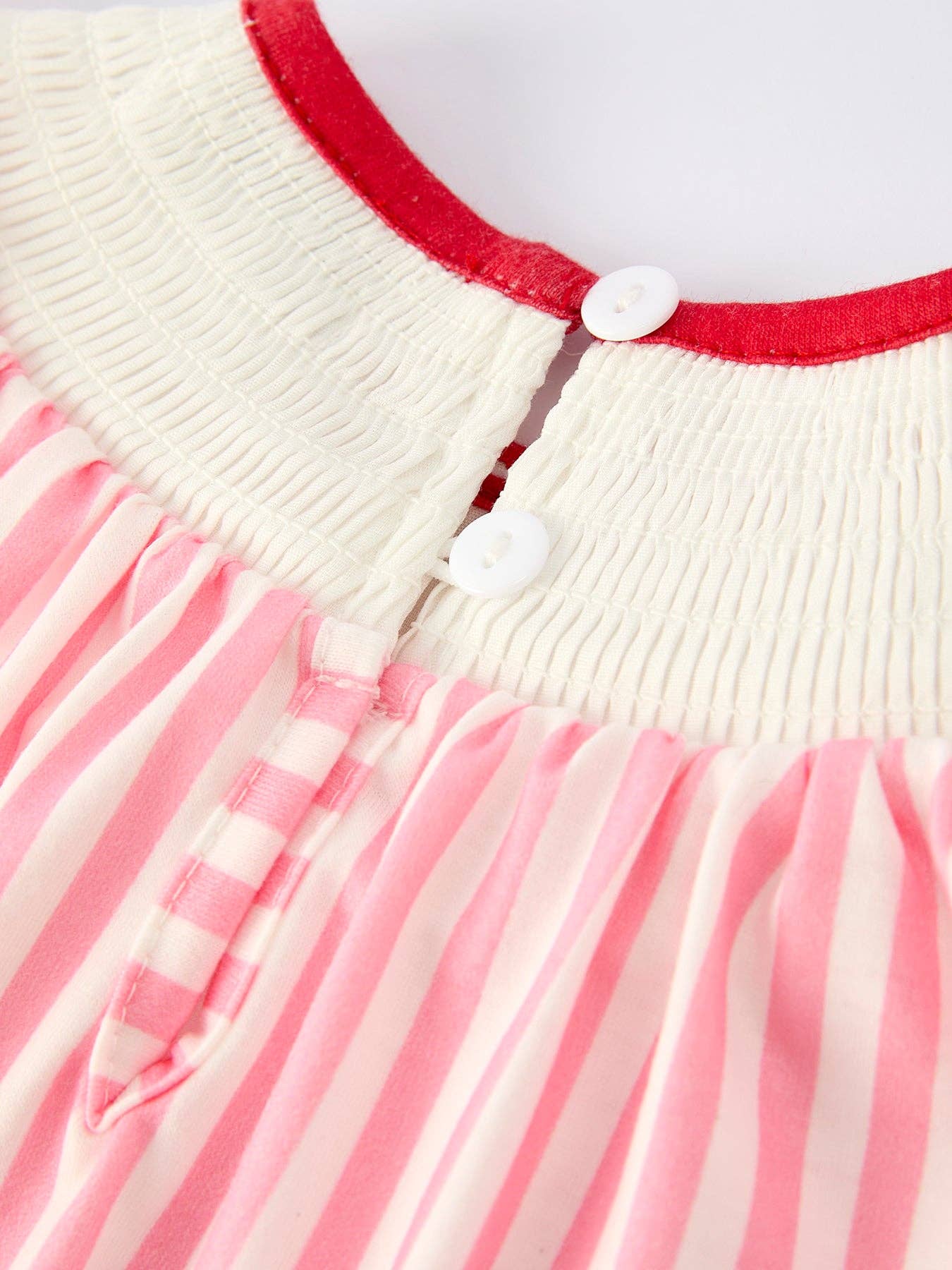 Baby Girls Baseball Embroidery pink stripe Romper 011226AJ
