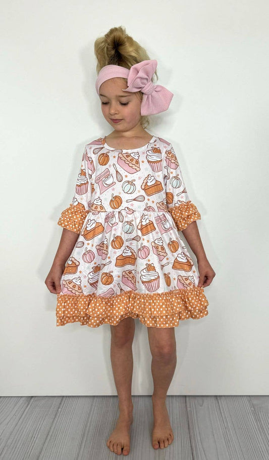 Pumpkin Pie Girls Dress- 101425br