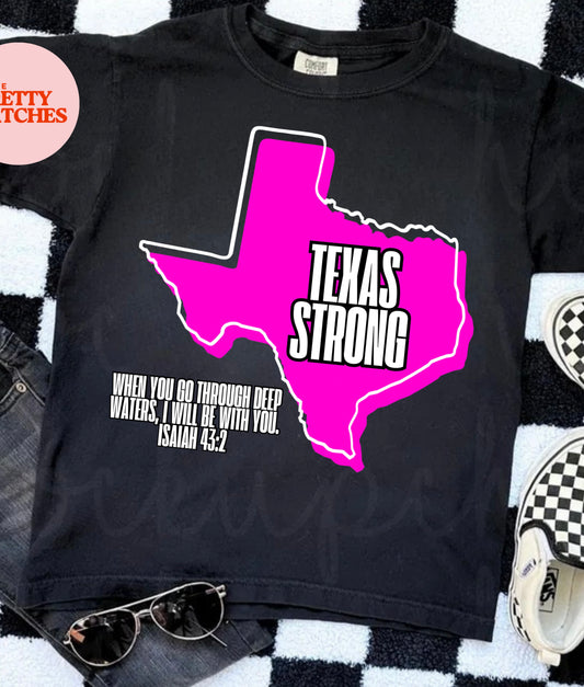 Texas Strong T SHIRT (GILDAN) ALL BLACK TEES