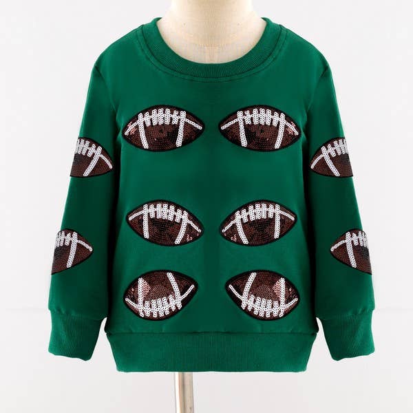 Sequin Football Shirt-Green  36655