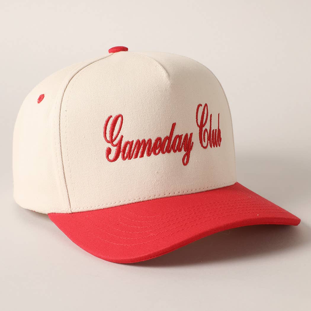 Gameday Club Embroidery Two Tone Baseball Cap TCM0002RED