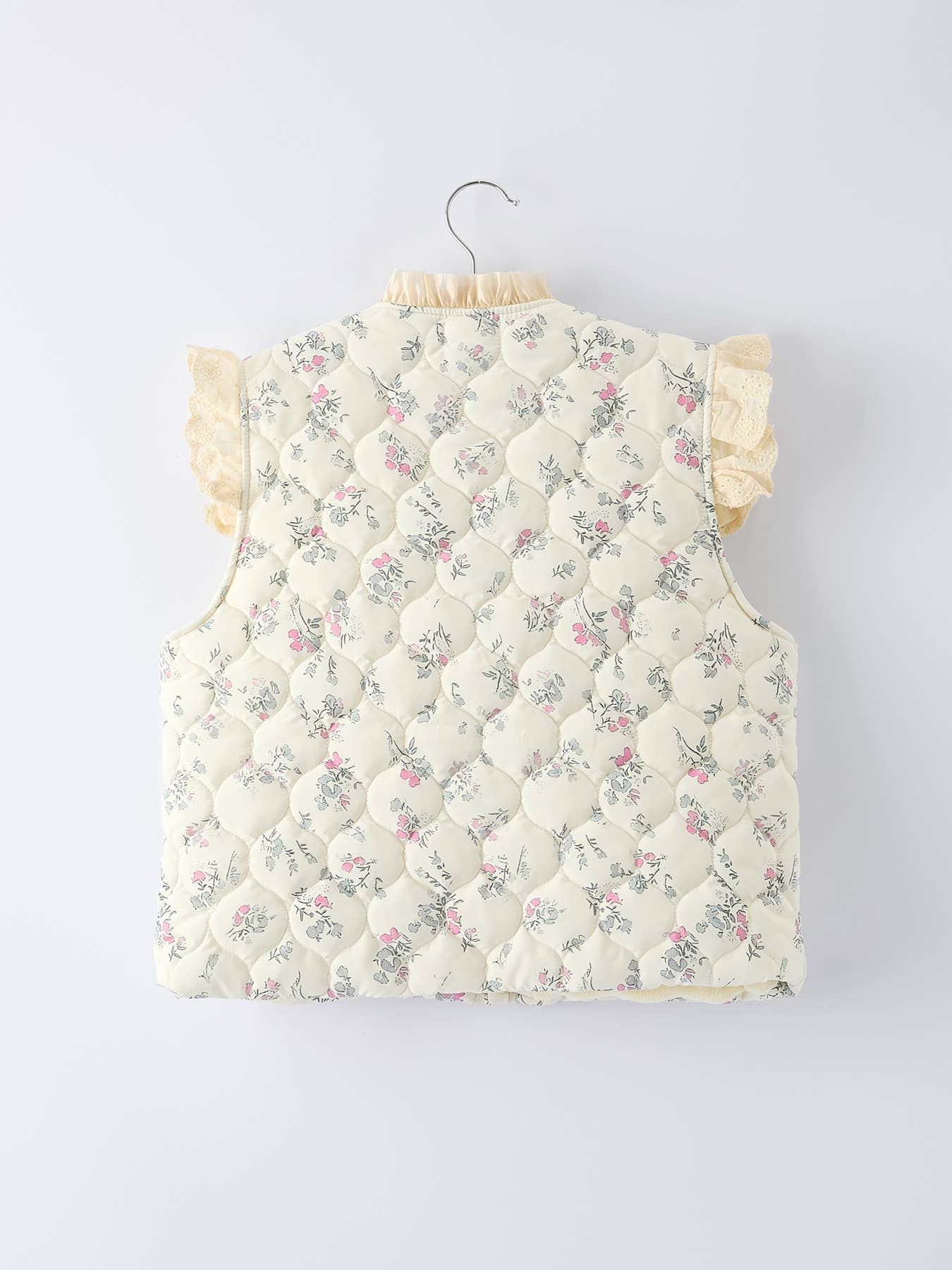 Fall Floral Lace Bow Girl Vest 02182026KA1