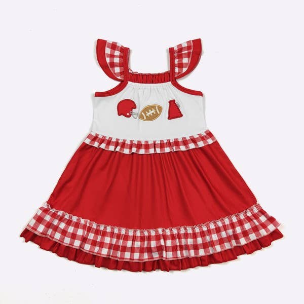 Team Spirit Girls Dress-Red Embroidery TSGD-CRE