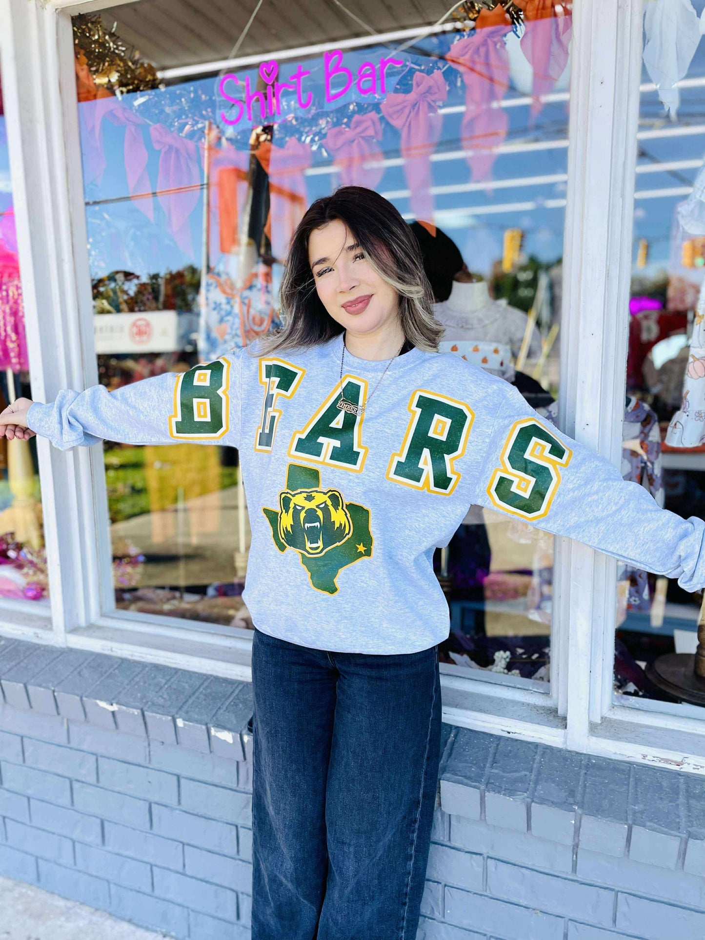 Oversized Mascot Sweatshirts with Logo - BEARS - SWEATSHIRT - (Jerzee/Gildan)