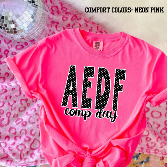 AEDF POLKA DOT COMP DAY- TSHIRT- (COMFORT COLOR/BELLA)