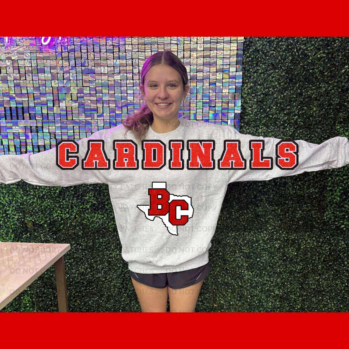 Oversized Mascot Sweatshirts with Logo - CARDINALS - SWEATSHIRT - (Jerzee/Gildan)