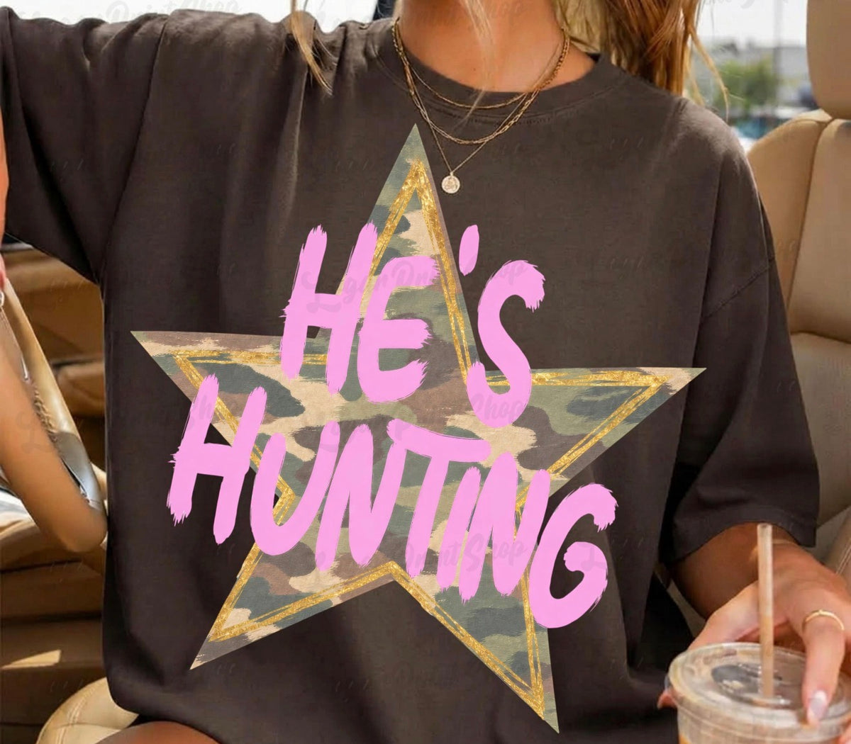 CAMO STAR HES HUNTING 920262- T-SHIRT - (GILDAN) 092226KB