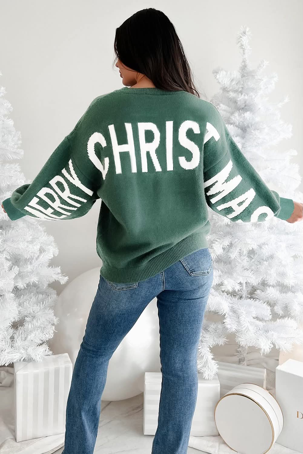 Ho Ho Ho - Merry Christmas Full Back Sweater