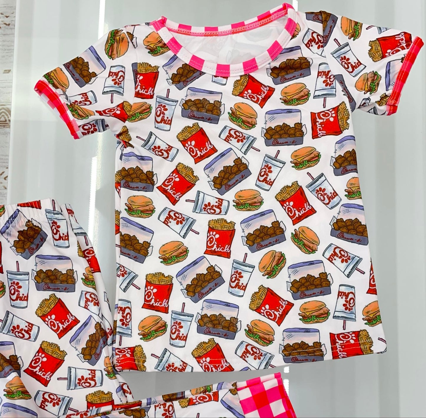 CHICK-FIL-A KIDS PJS SET (no ruffles)