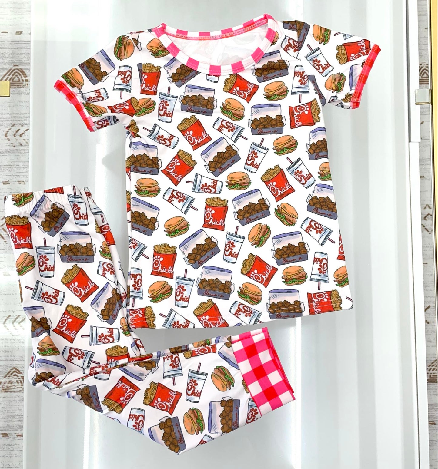 CHICK-FIL-A KIDS PJS SET (no ruffles)