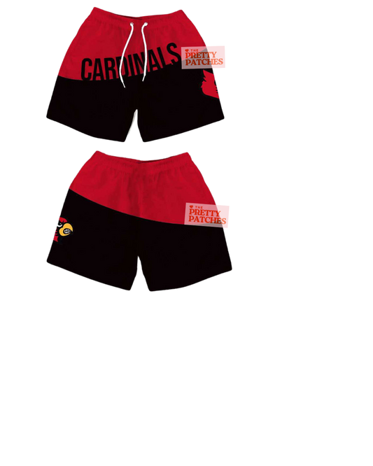 Cardinal shorts half red/black  (YOUTH) - PRE ORDER