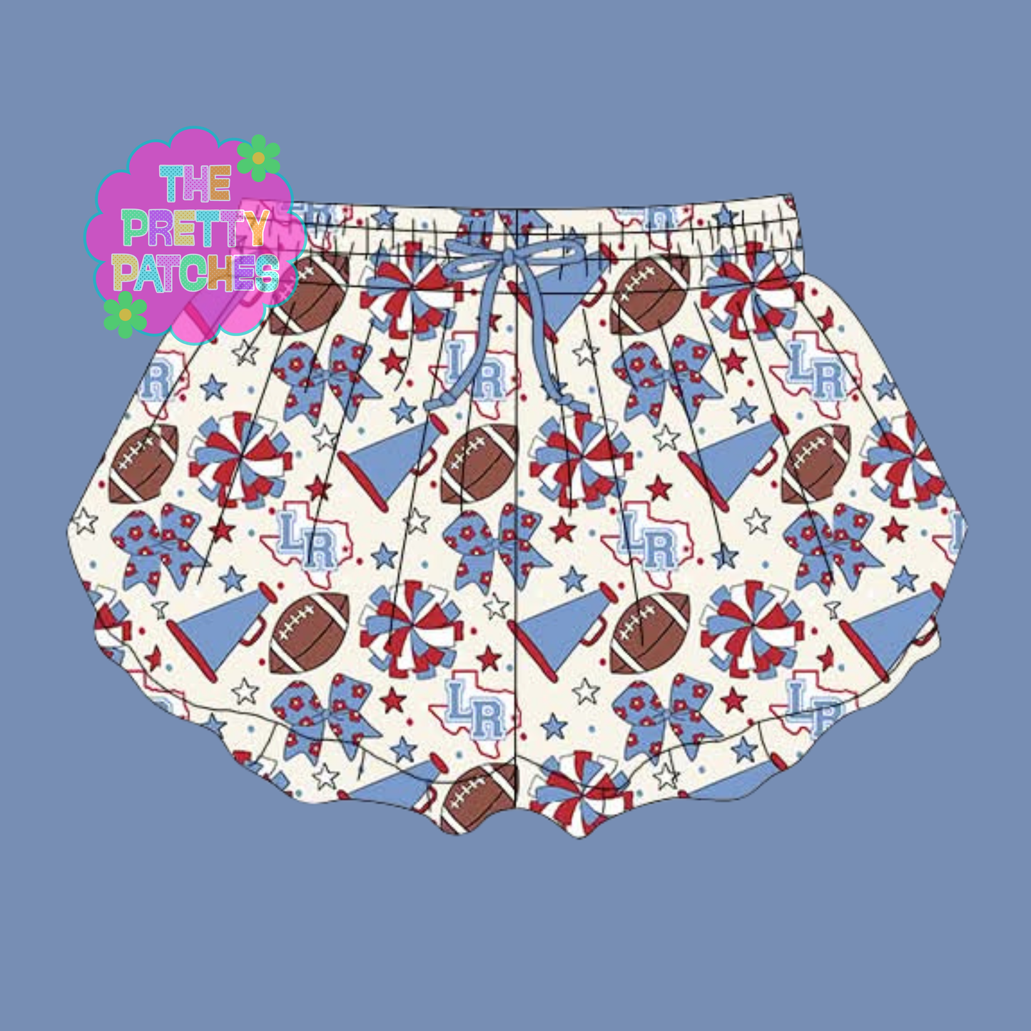GAME DAY BUTTERFLY SHORTS (LUMBERTON RAIDERS) (instore) 071326rw
