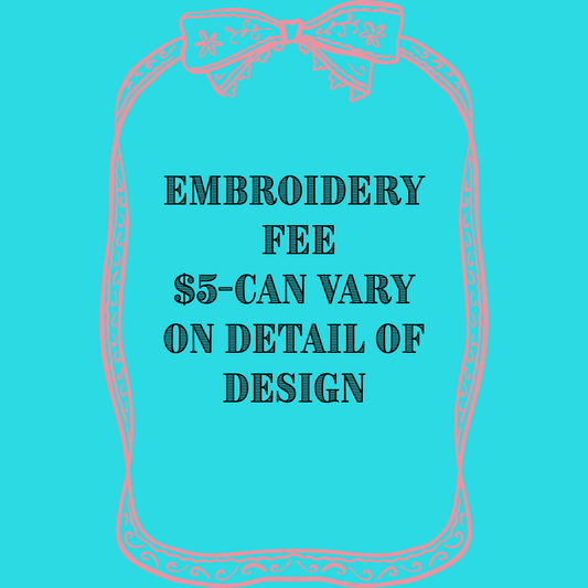 EMBROIDERY DESIGN FEE-GINGHAM SETS ONLY!!!!!-071626MG