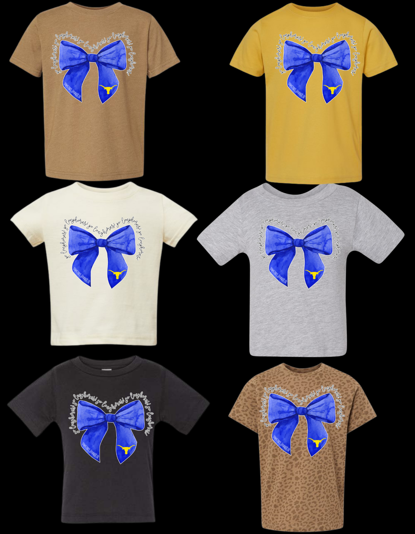 Hampshire Fannett Blue Bow and longhorn T-shirt