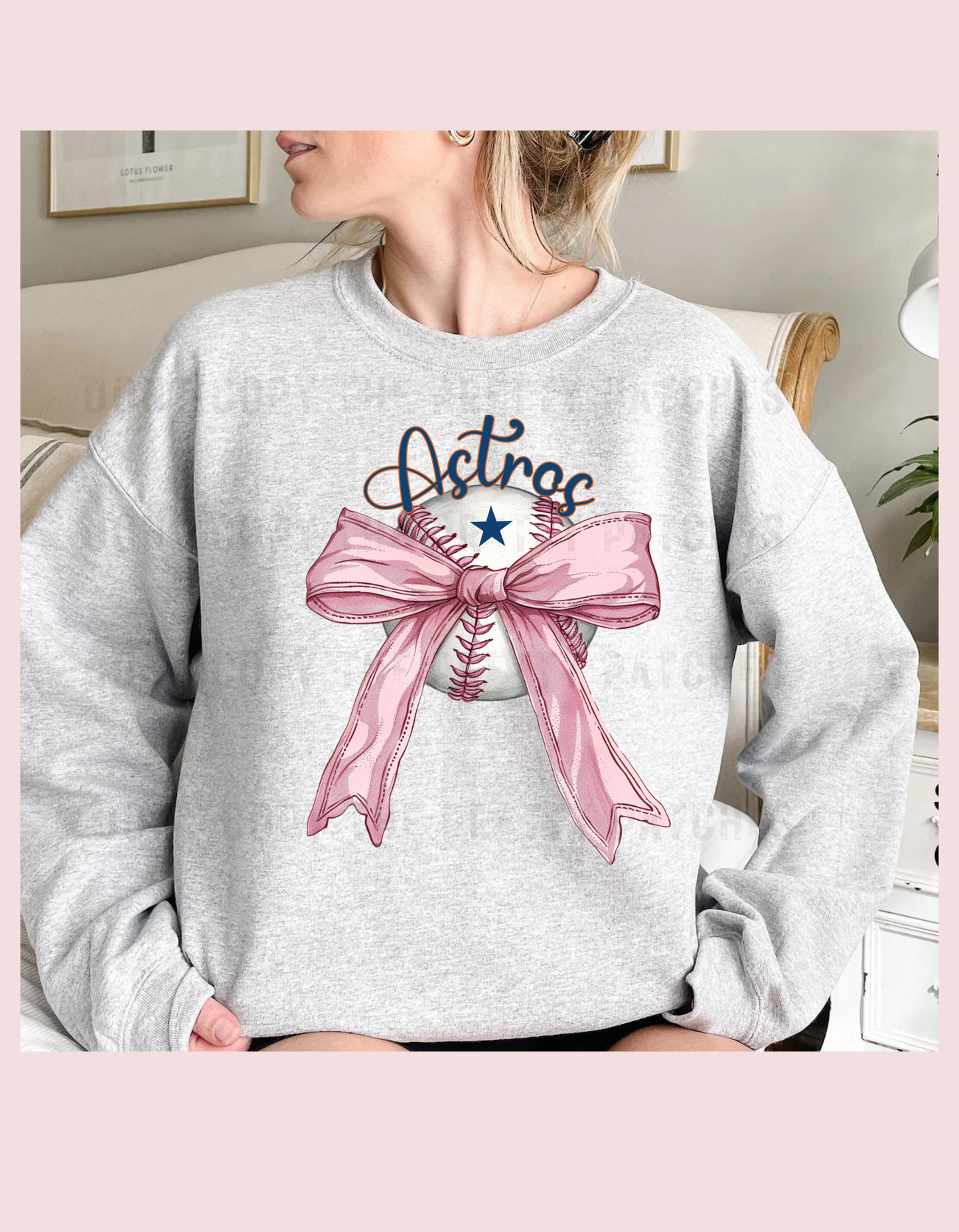 Girly astros sweatshirt YOUTH SIZES