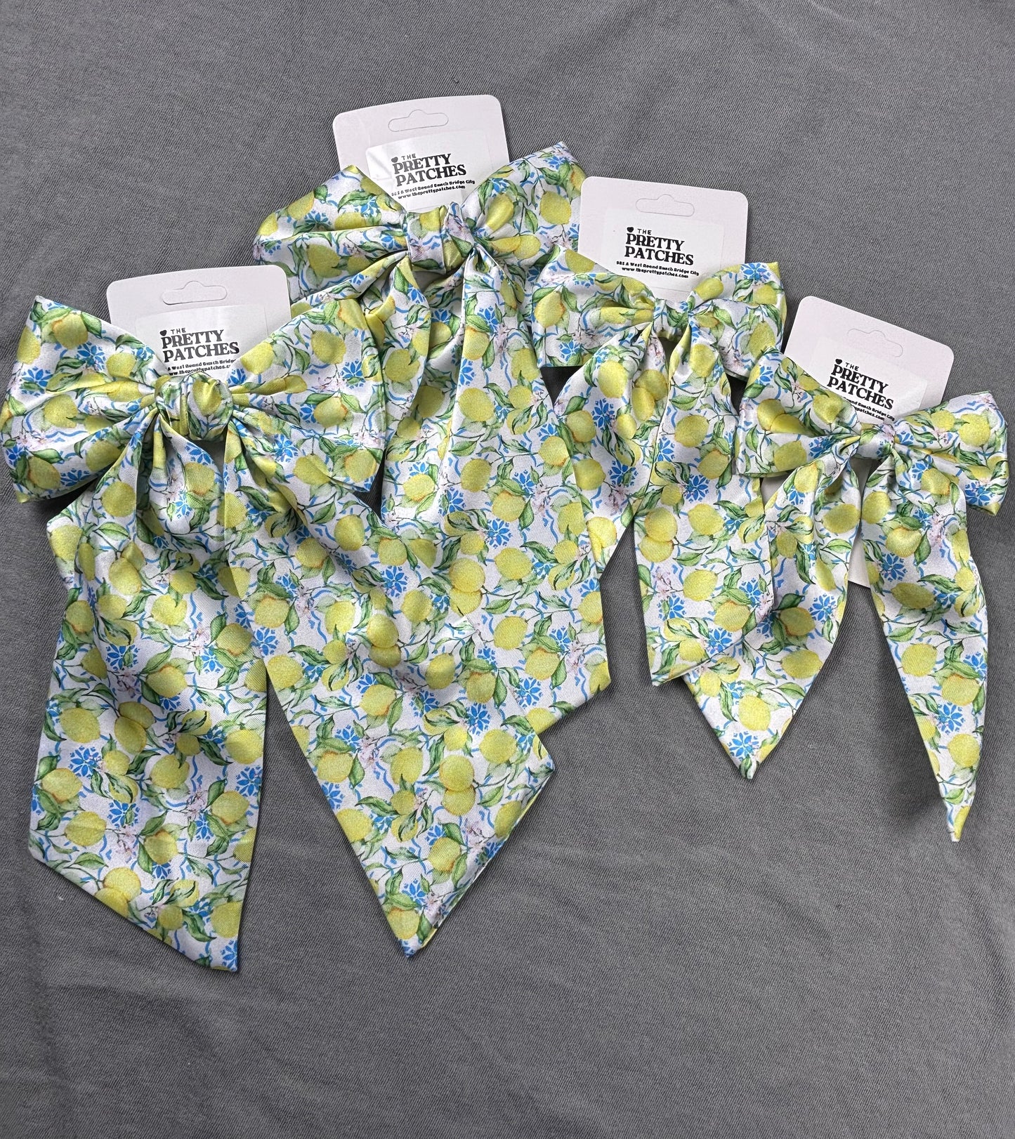 Mini and big bows with lemons and flowers MBB23