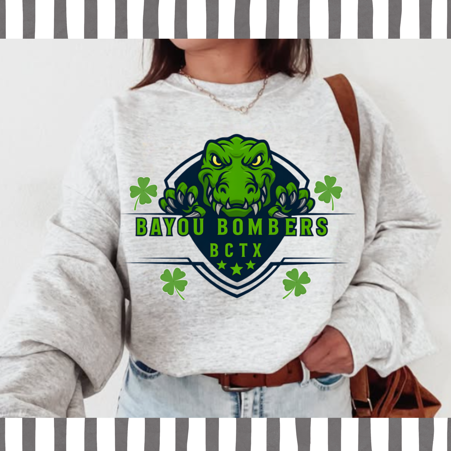 ST PATTYS BAYOU BOMBERS - SWEATSHIRT (GILDAN/JERZEE)