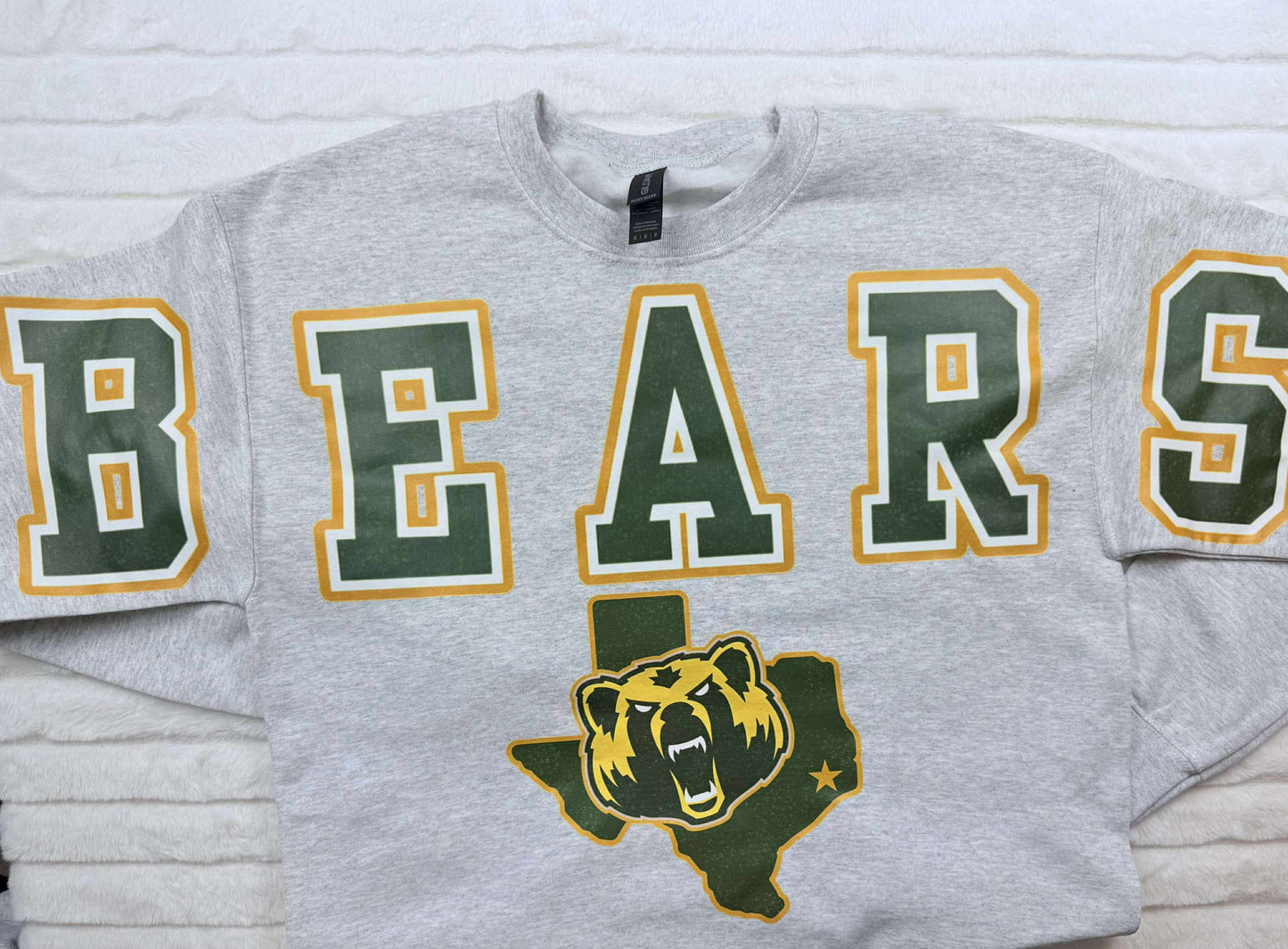 Oversized Mascot Sweatshirts with Logo - BEARS - SWEATSHIRT - (Jerzee/Gildan)