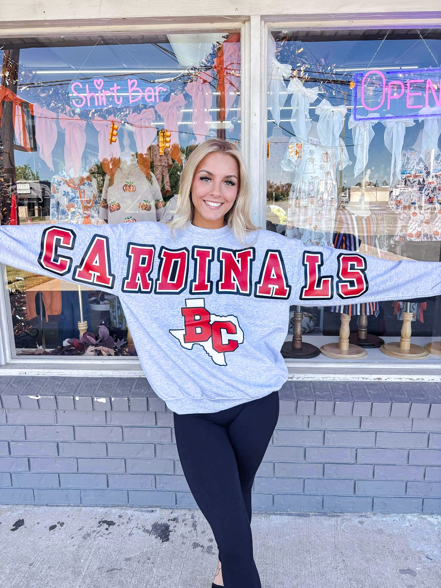 Oversized Mascot Sweatshirts with Logo - CARDINALS - SWEATSHIRT - (Jerzee/Gildan)