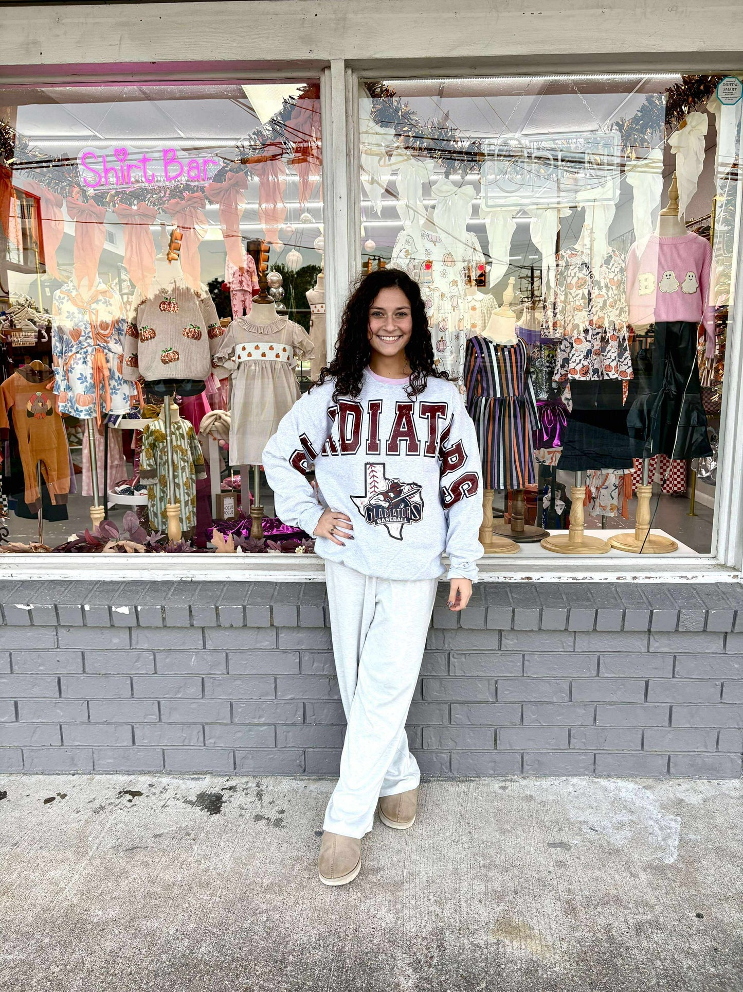 Oversized Mascot Sweatshirts with Logo - GLADIATORS - SWEATSHIRT - (Jerzee/Gildan)