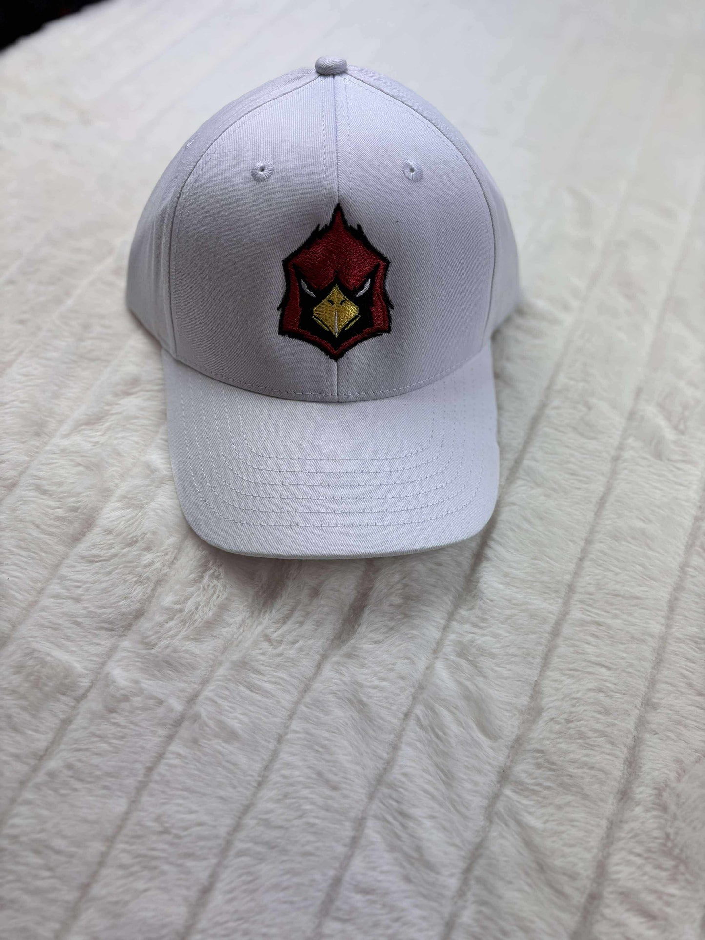 White cardinals logo hats