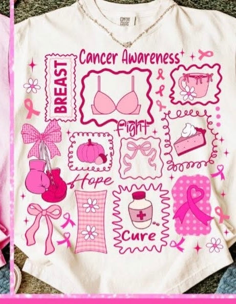 BCA Pink Out Collage with Boxing Gloves - T SHIRT - (Jerzee/Gildan)