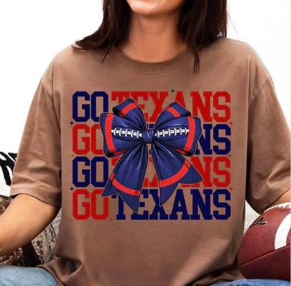 Go Texans🏈❤️💙- TSHIRT- (COMFORT COLOR/BELLA)