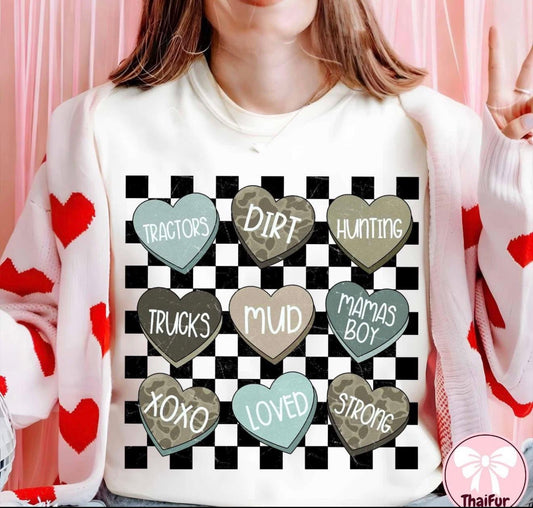 Boy Candy Heart Collage - T SHIRT- (GILDAN/LAT)