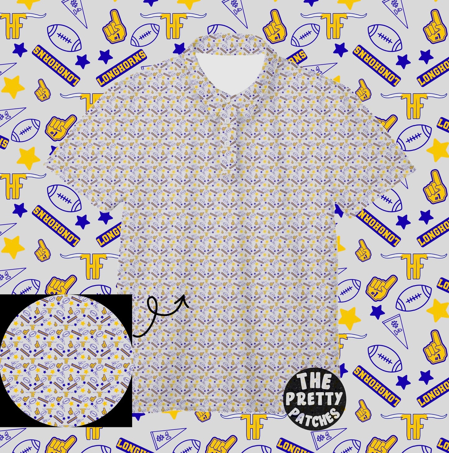 HAMSHIRE FANNETT LONGHORNS GAME DAY POLO (PREORDER) (HAPPY DAYS) 070826KB