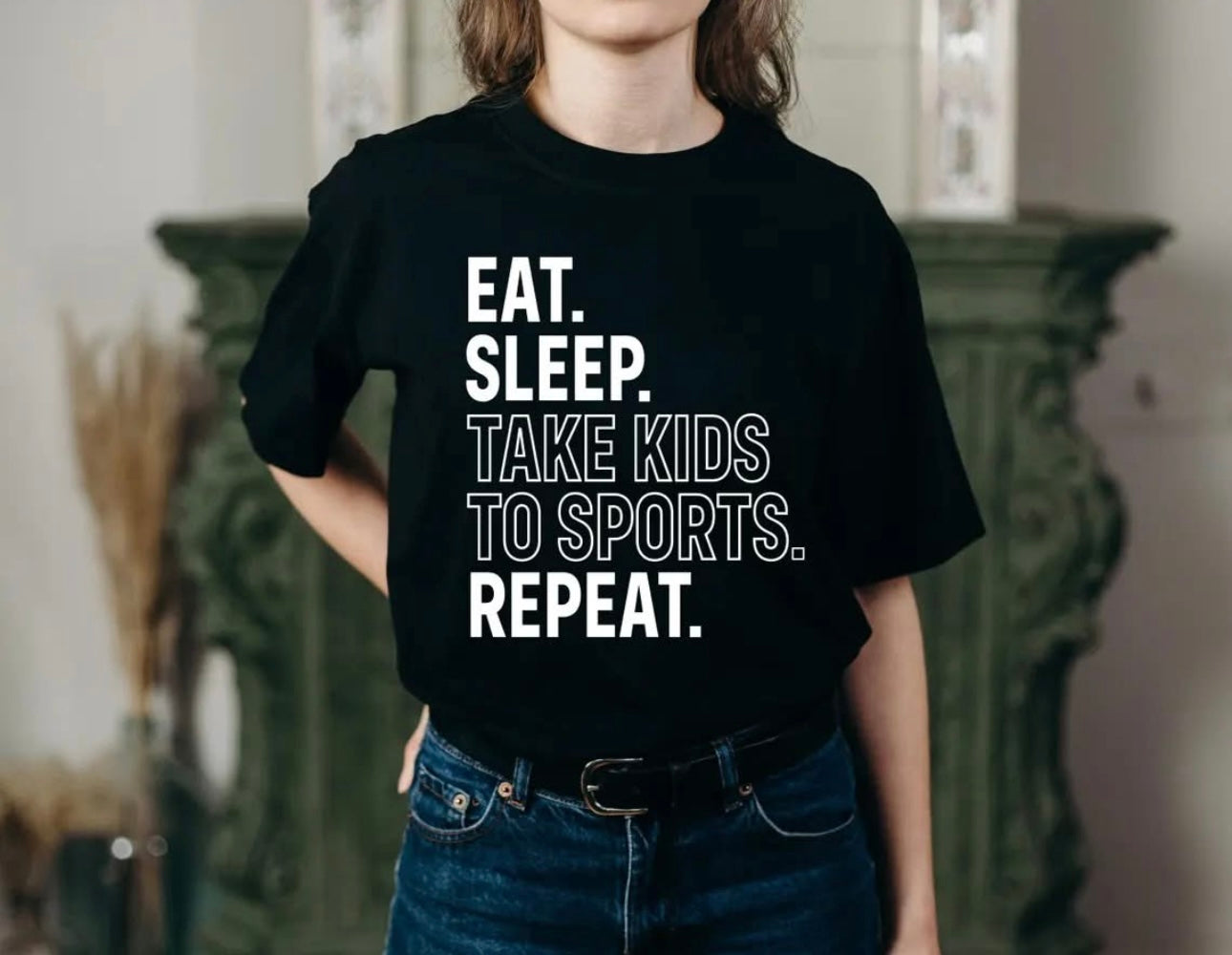 Eat. Sleep. Take Kids to Sports. Repeat. - T SHIRT- (Gildan)