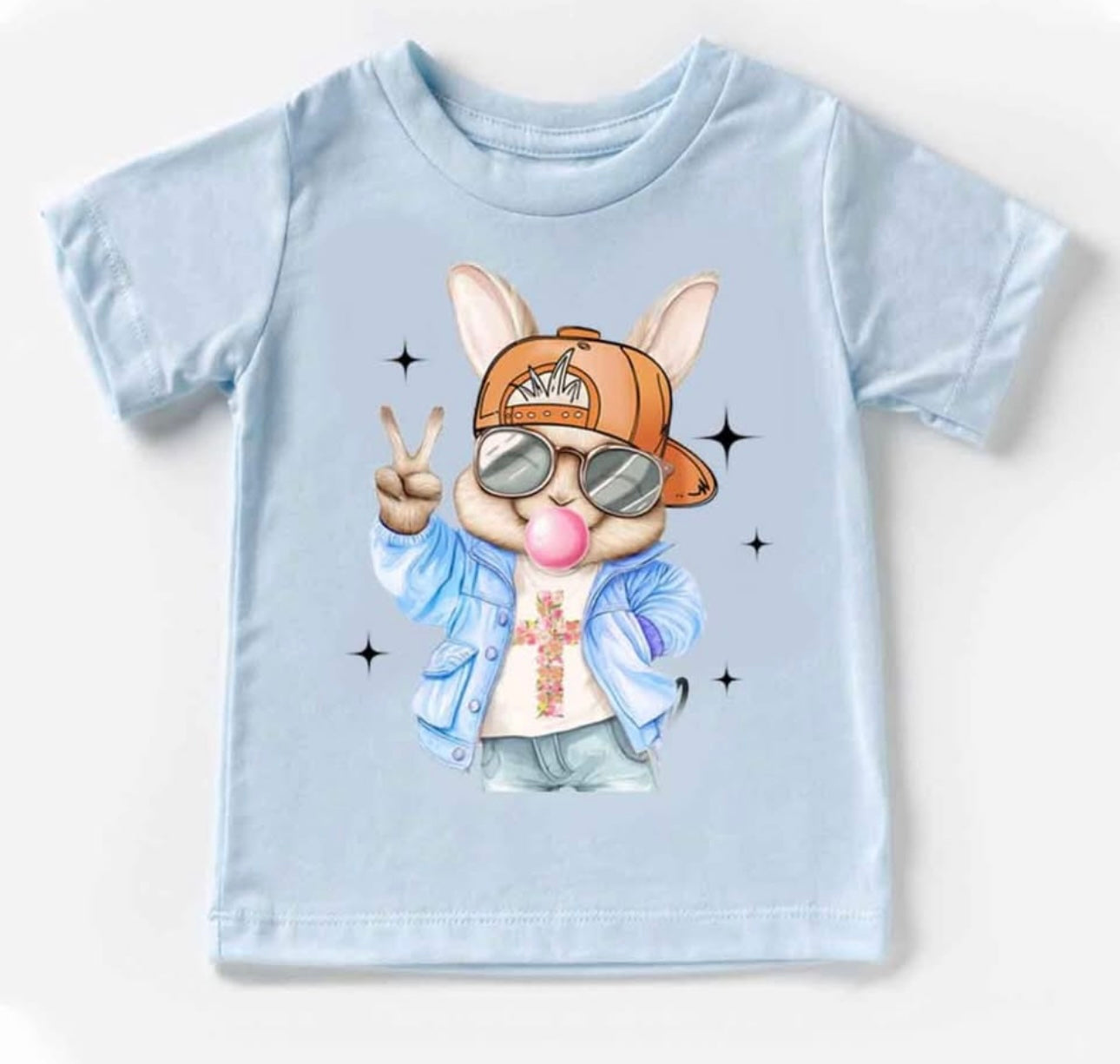 Rabbit with Peace Sign & Glasses - NO NAME - T SHIRT- (Gildan)