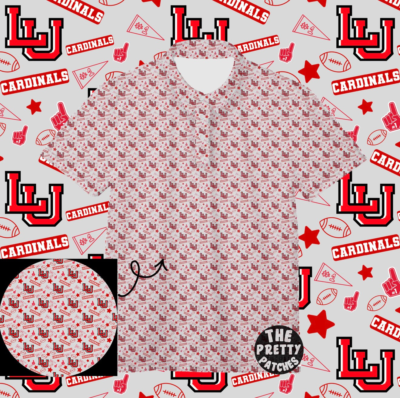 LAMAR CARDINALS GAME DAY POLO (PREORDER) (HAPPY DAYS) 070126KB