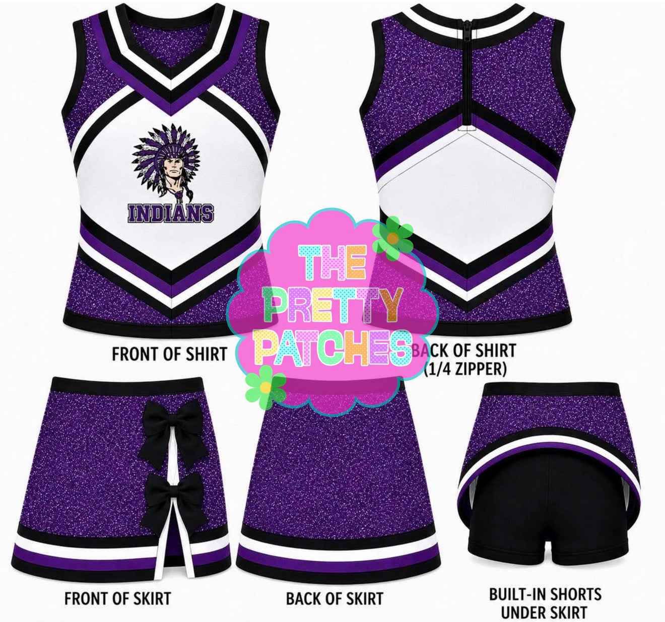 PNG INDIANS GLITTER CHEER UNIFORM (PREORDER) 060826KB