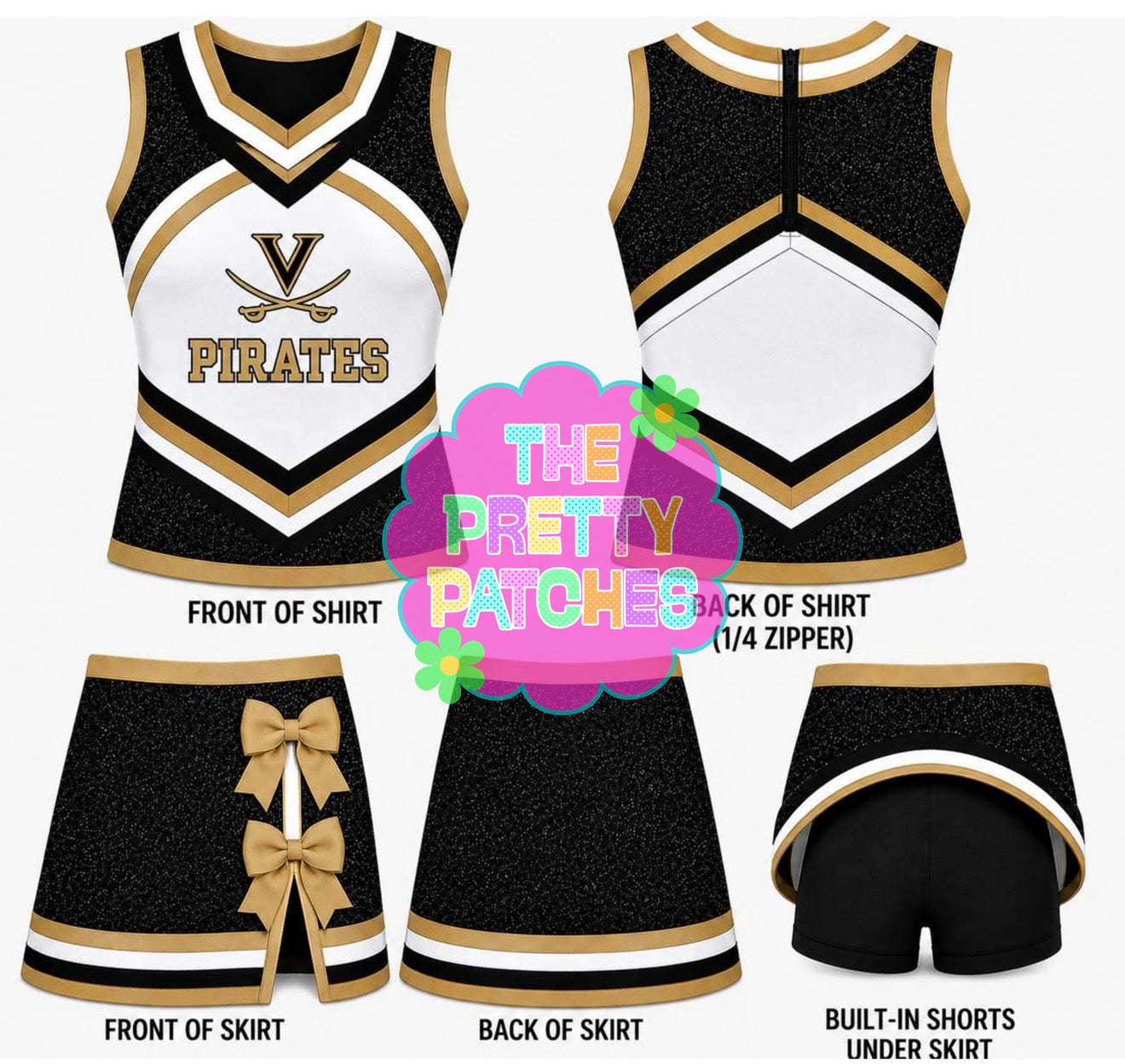 VIDOR PIRATES GLITTER CHEER UNIFORM (PREORDER) 060826KB