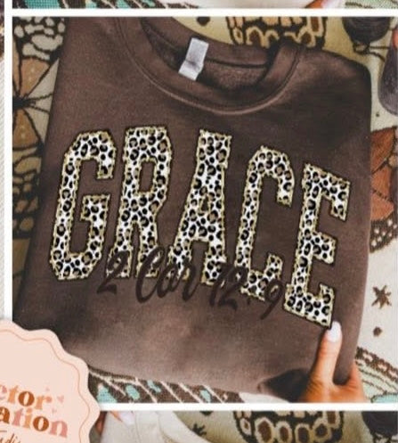 Cheetah Verses: Grace - SWEATSHIRT - (Jerzee/Gildan)