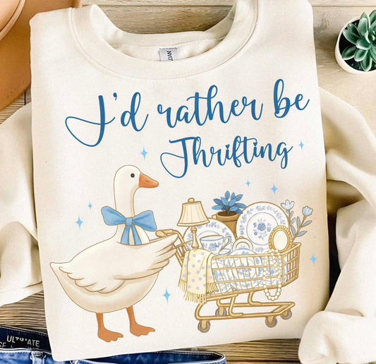 I’d Rather Be Thrifting - sweatshirt (gildan/jerzee)