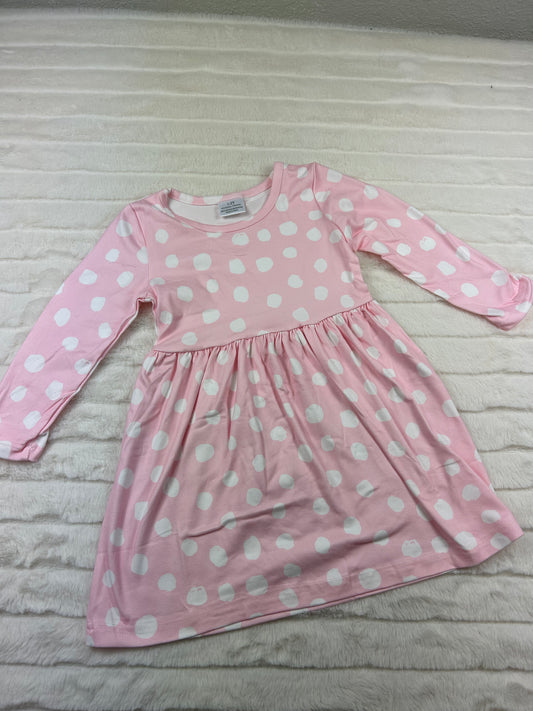 Pink Polka dot dress-10425br