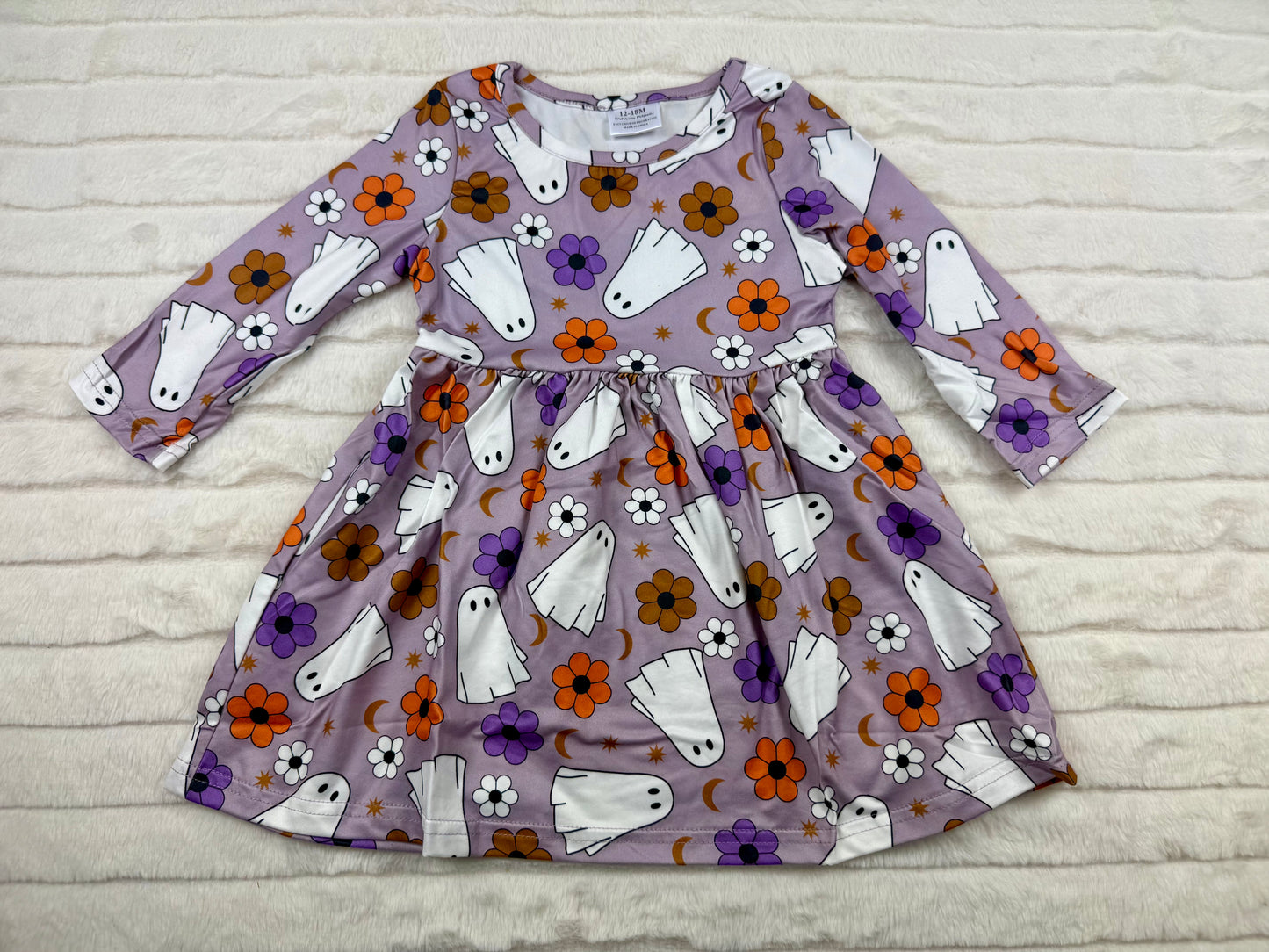 Halloween Ghost and Flowers Dress-10725br