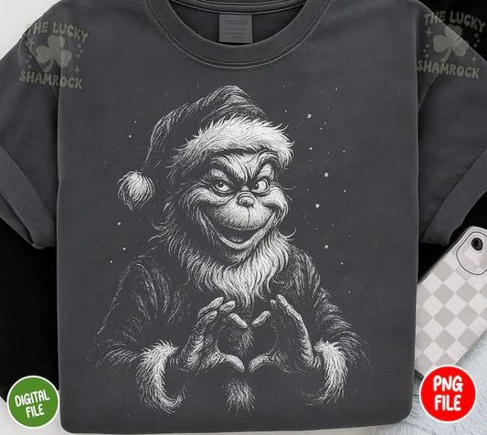 Vintage Christmas  G R I N C H  - T SHIRT - (Jerzee/Gildan)