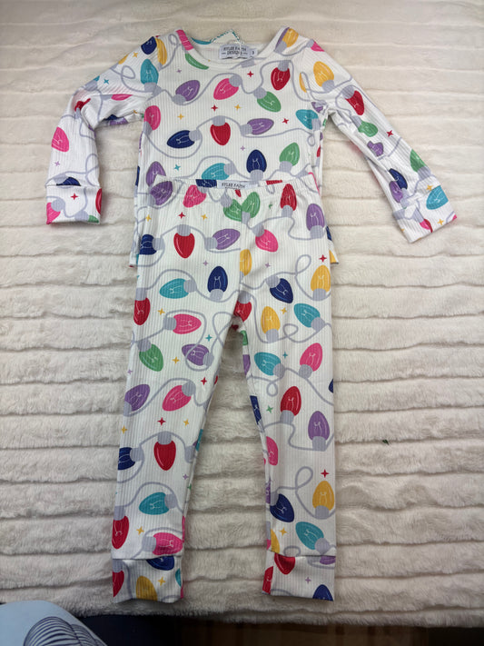 Rylee Faith Designs - Christmas Colorful Light Bulb Girls SET - 101825br