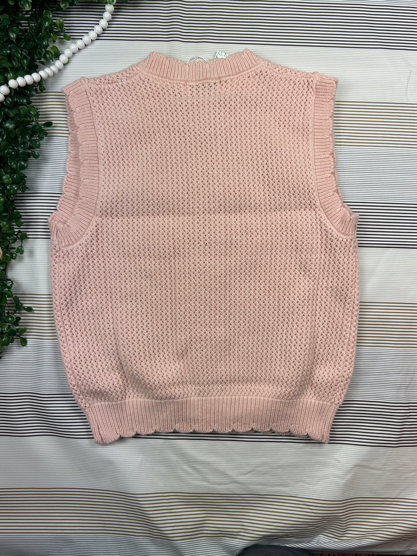 Sleeveless Knitted Bow Top Vest Little Girls-SKBTV