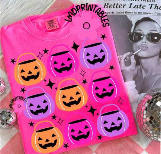 Halloween Buckets - T SHIRT - (Comfort Color)