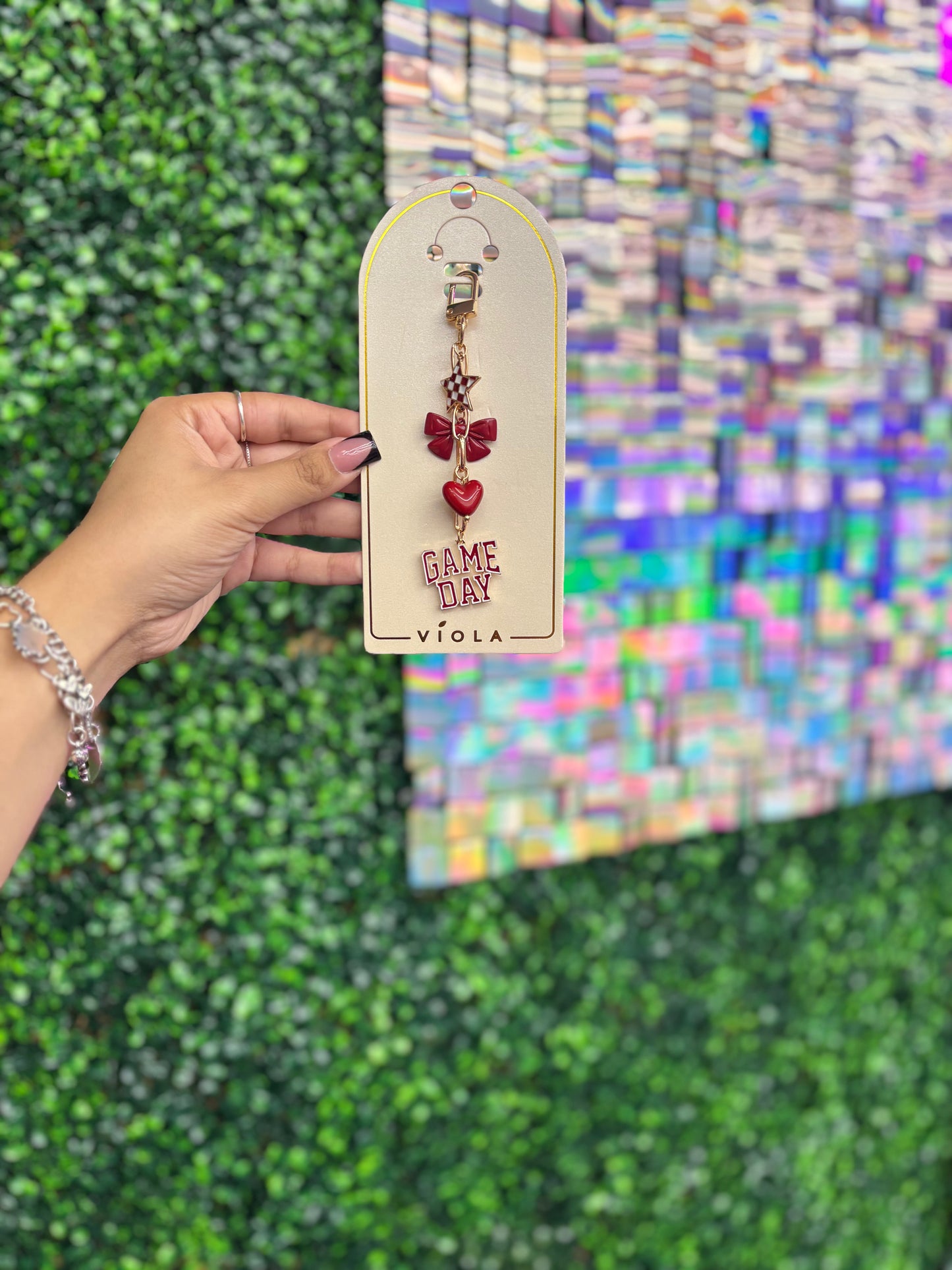 What's Hot - Gameday Bag Charm with Star, Bow, and Heart!- 10.07.25et