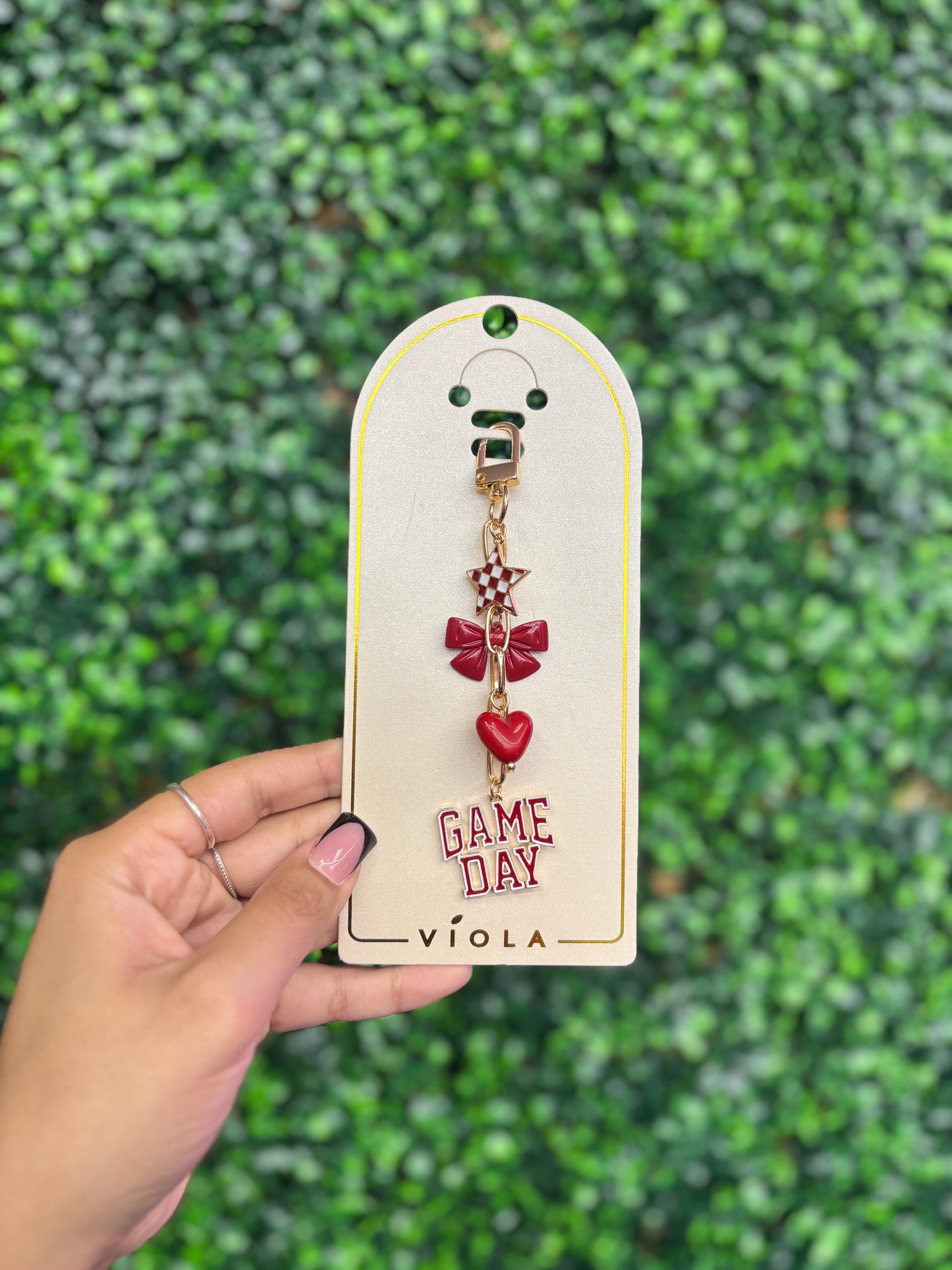 What's Hot - Gameday Bag Charm with Star, Bow, and Heart!- 10.07.25et