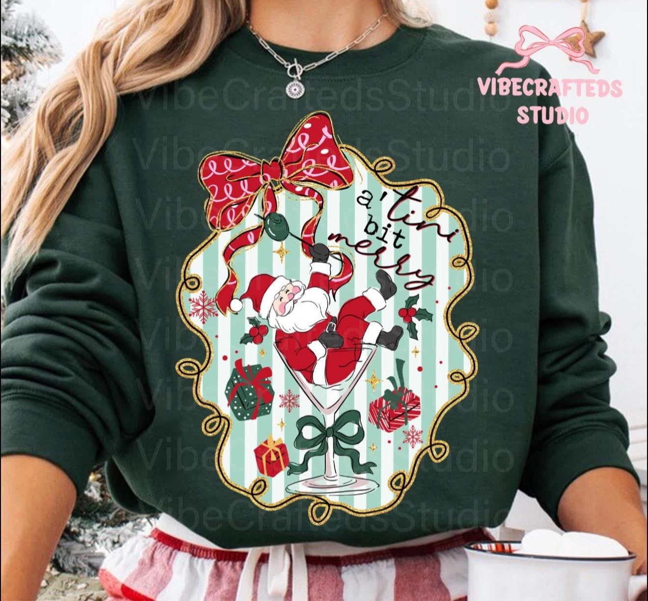 A Tini Bit Merry - SWEATSHIRT - (Jerzee/Gildan)