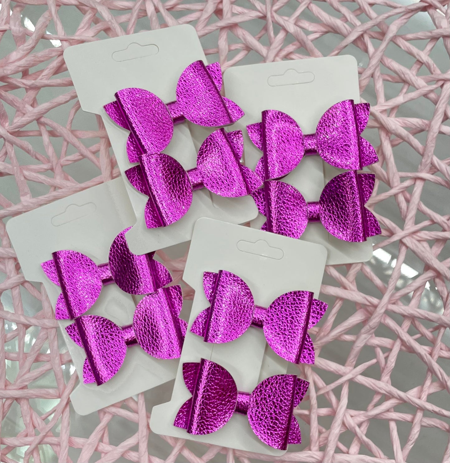 Girls Glitter Bow Clips-GGBC1