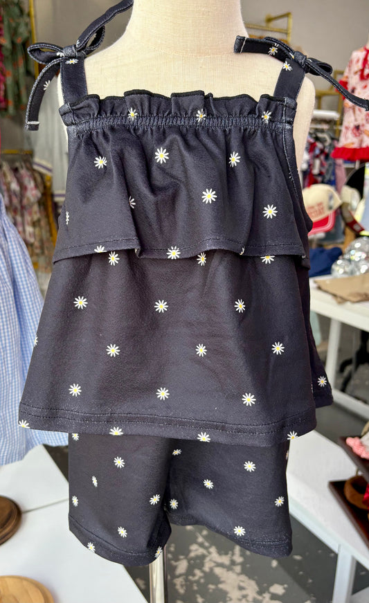 Summer daisy girls bow ruffle set 051926HS5