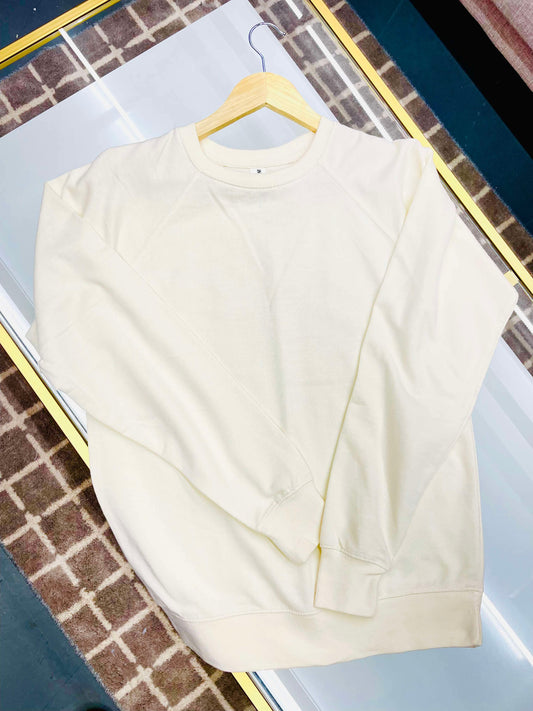 Plain sweatshirt without fleece