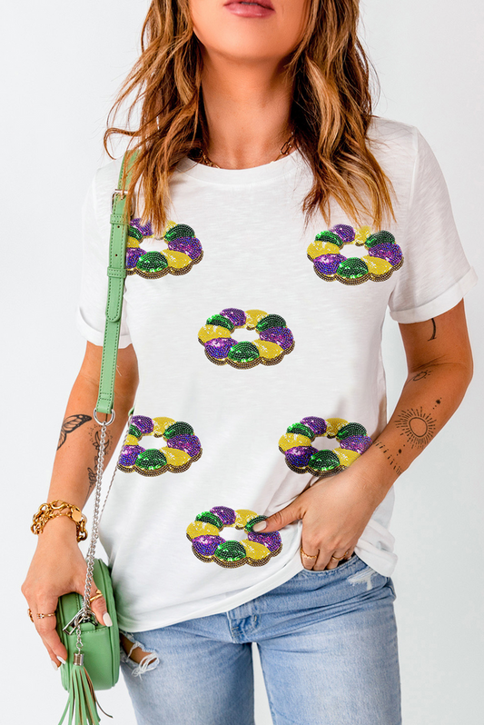 Sequin Mardi Gras Top